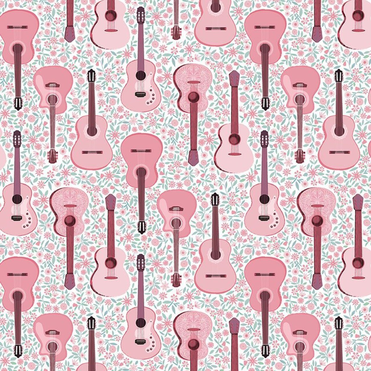 Fabric Dear Stella Stay Tuned Shimmer by the Quarter Yard STELLA-D3265